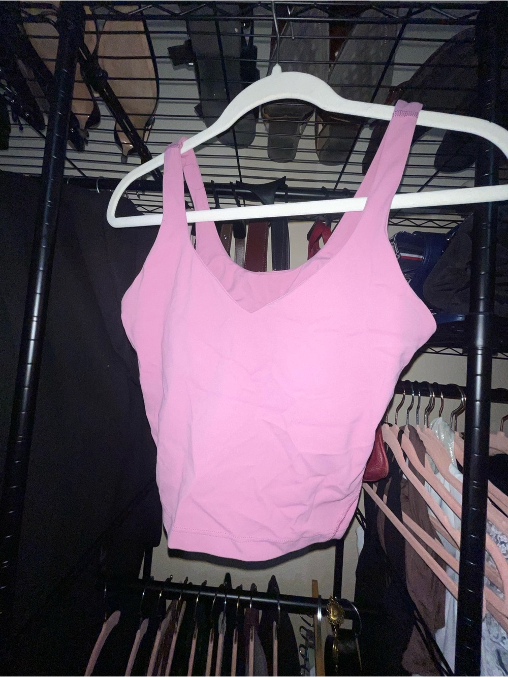 lululemon athletica Light Pink V‑Neck Sleeveless Crop Top